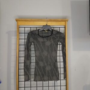 BKE Gray Patterned Women's Top